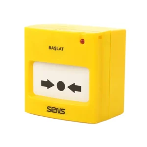 YRC-100 manual extinguishing button for fire suppression systems, left view